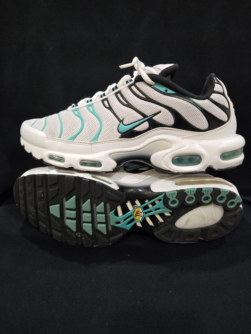 Nike White Teal Black Air Max TN Sneakers